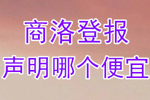 商洛登报声明哪个便宜